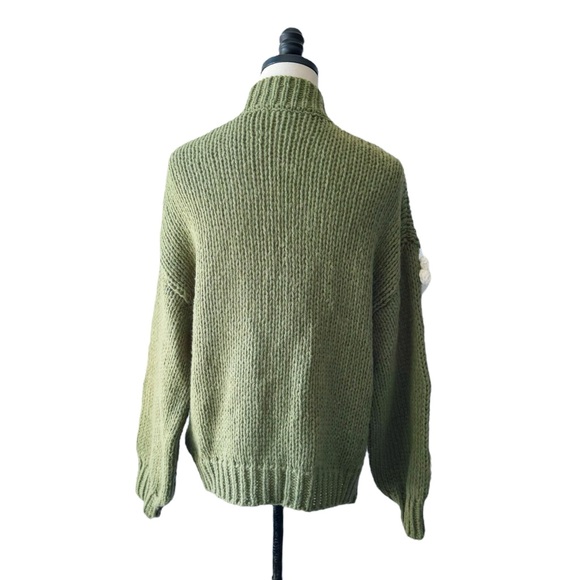 Anthropologie The Susannah 3D Flower Cardigan Sweater in MossGreen | OS NWT - Picture 5 of 10
